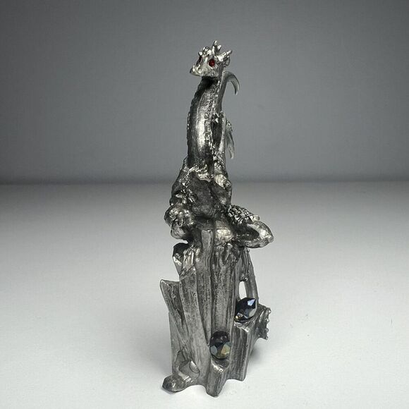James Lane Casey Perth Pewter Dragon on Rocks & Crystals Ltd S249, 1986 D & D - Picture 3 of 9